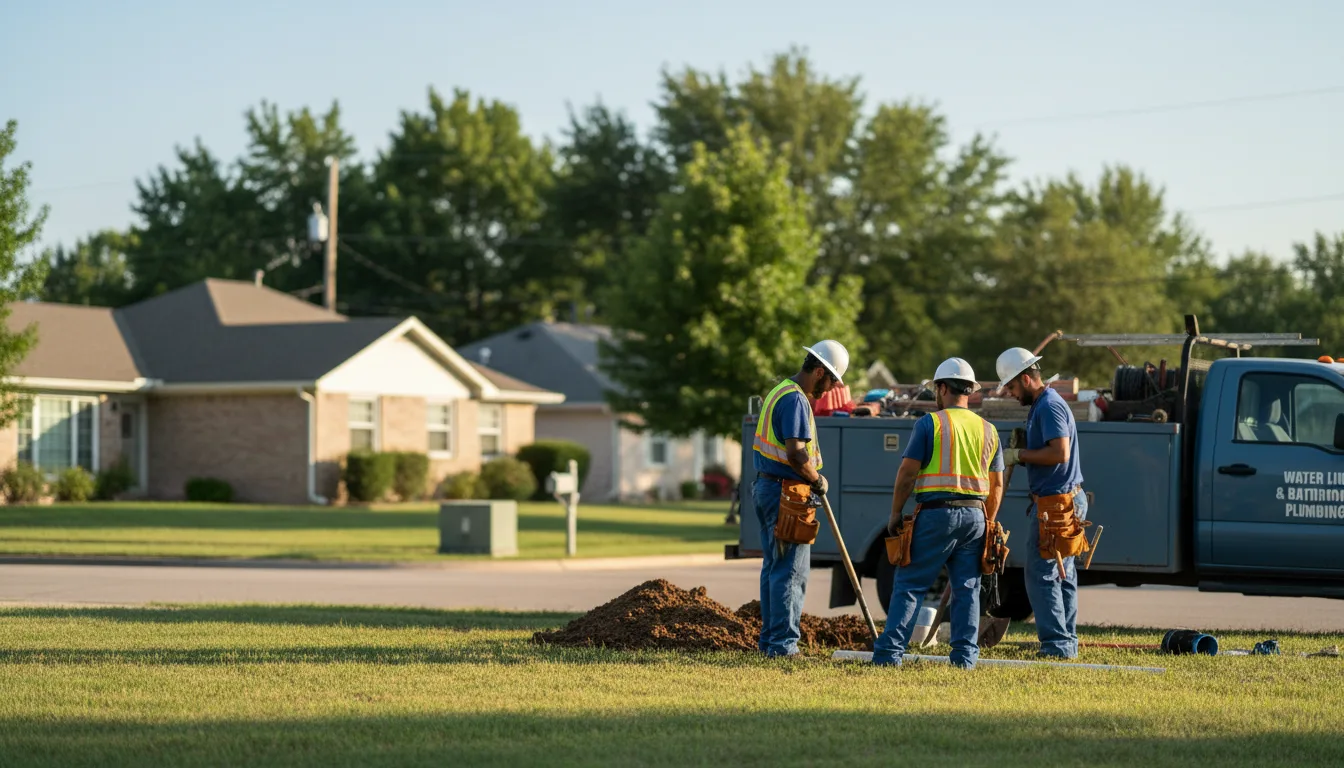 Residential water line and bathroom plumbing service in Ward, AR